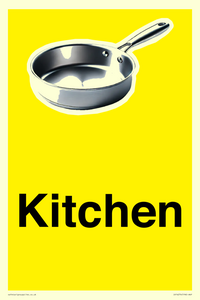 Kitchen Dementia Sign Yellow